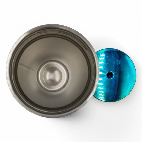 STARBUCKS Stainless Steel Oil Slick Tumbler Iridescent Rainbow Teal 16 oz. - Picture 5 of 6